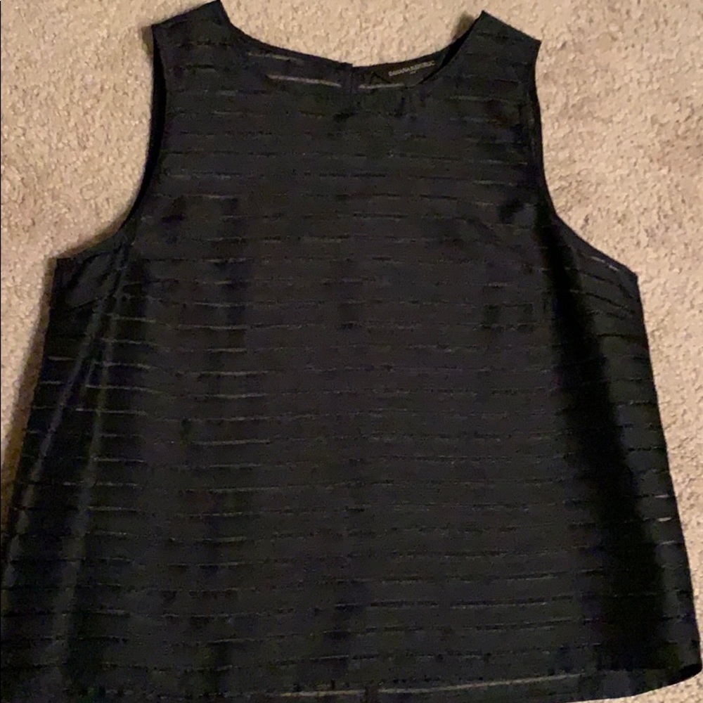 Banana Republic Sheer Black Blouse